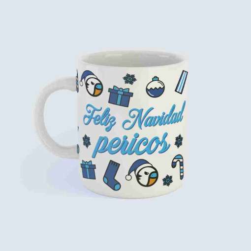 Taza "Feliz Navidad pericos"