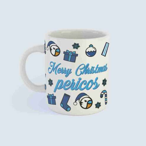 Taza "Merry Christmas pericos"
